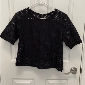 Women’s black crop top
